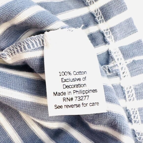 NWT LAUREN CONRAD Women Sleeveless Pullover Square Neck Striped Blue Shirt Sz O - Picture 13 of 14